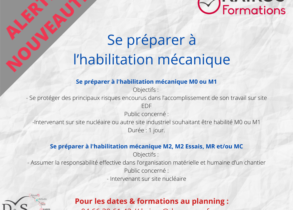 Nouvelle formation disponible !